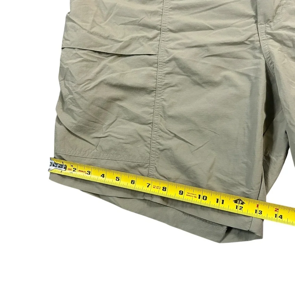 Eddie Bauer Shorts Mens 2XL Green Chino Cargo Pockets‎ Belted